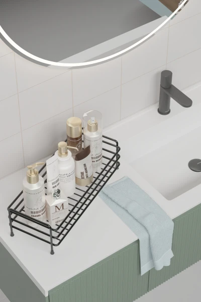 Paslanmaz Metal Çok Amaçlı Banyo. Mutfak Rafı Kozmetik . Takı Düzenleyici Organizeri