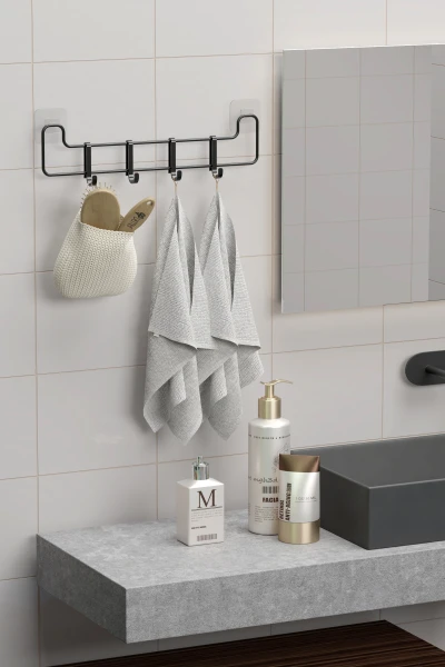 Yapışkanlı 4 Askılı Banyo Düzenleyici