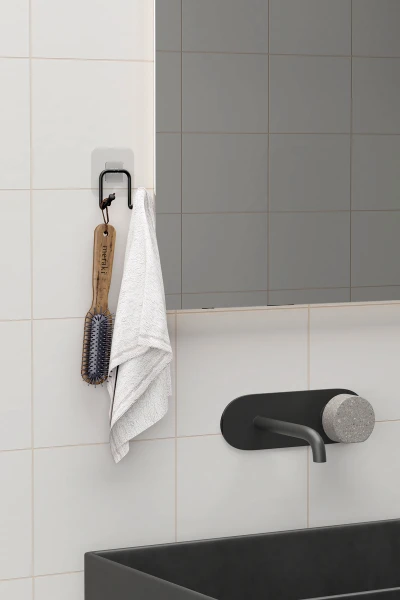 Yapışkanlı 2 Adet Çift Kancalı Banyo Mutfak Askısı Metal Askılık Duvar Askı Organizer