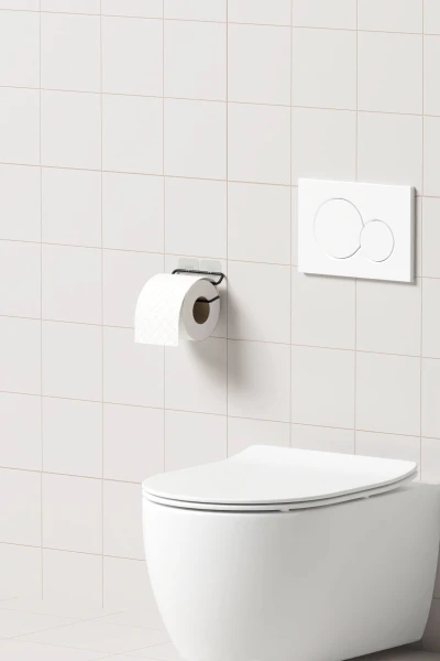 Yapışkanlı Tuvalet Kağıtlığı Tutacağı Askısı Mat Siyah Metal Tuvalet Kağıtlık Minimal Tasarım