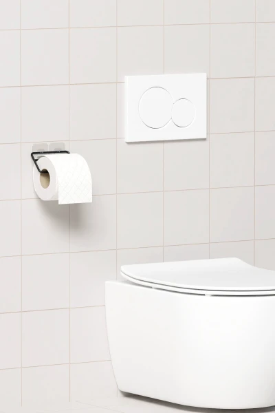 Yapışkanlı Tuvalet Kağıtlığı Tutacağı Askısı Mat Siyah Metal Tuvalet Kağıtlık Minimal Tasarım