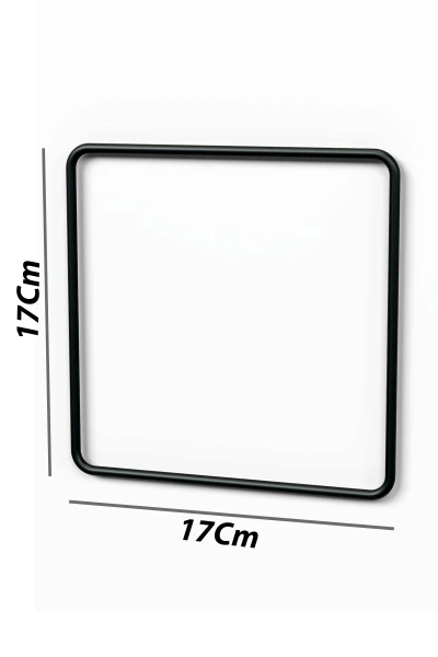 Yapışkanlı Havluluk Siyah Havlu Askısı Metal Havlu tutacağı Banyo Mutfak Havluluğu Minimal Tasarım