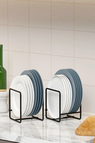 2 Adet Tabaklık Rafı Tabak Kurutmalık Mutfak  Ve Tezgah Düzenleyici Bulaşıklık Organizer  Standı