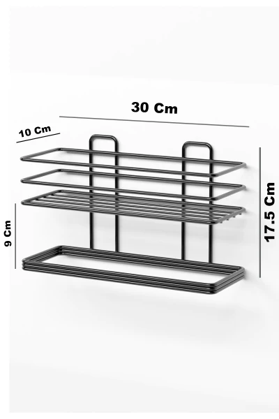 Yapışkanlı Banyo Rafı Havlu Asıcı Raf Duş Şampuanlık Rafı Duvar Düzenleyici Organizer Havluluk