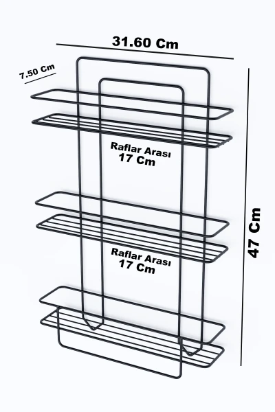 Yapışkan Raflı 12 li 450 ml Baharatlık Seti Etiket ve Kaşık Hediyeli Metal Baharat Standı