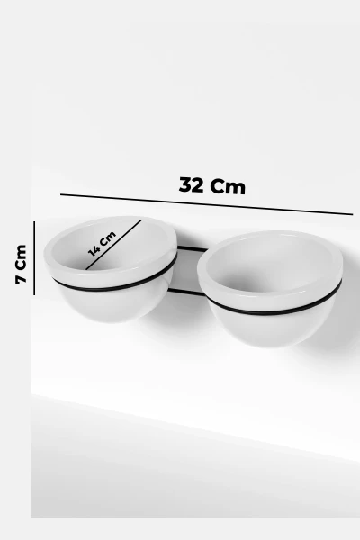 Yapışkanlı Asılabilir Seramik Mama Ve Su Kabı Metal Standlı Kedi Köpek Mama Kabı Evcil Hayvan