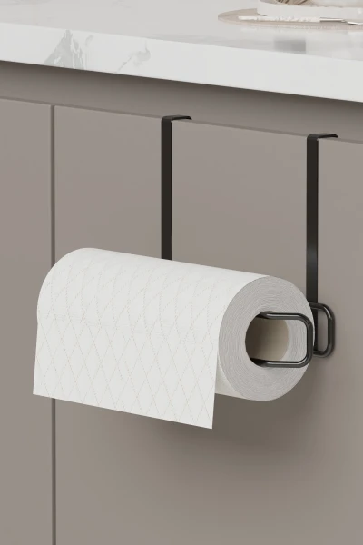 zabata Havluluk Peçetelik Askısı Banyo Mutfak Düzenleyicisi Kağıt Rulo Havlu Askılığı Pratik Siyah Rulo