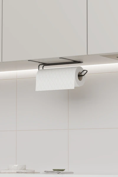 zabata Havluluk Peçetelik Askısı Banyo Mutfak Düzenleyicisi Kağıt Rulo Havlu Askılığı Pratik Siyah Rulo