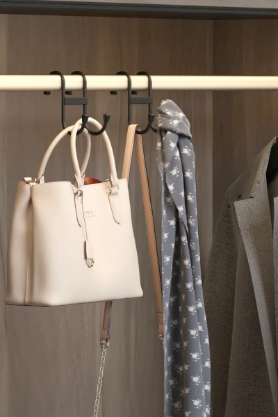 zabata 2 Adet Çift Kancalı Havlupan Askısı Banyo Mutfak Metal Askılık Havlupan Askı Organizer