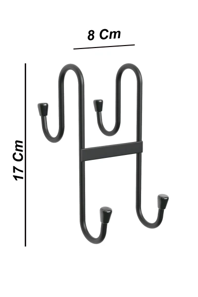 zabata 2 Adet Çift Kancalı Havlupan Askısı Banyo Mutfak Metal Askılık Havlupan Askı Organizer