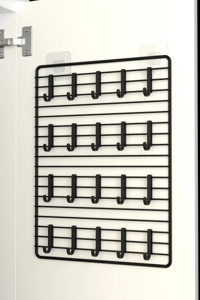 zabata 20 kancalı Takı Organizeri Dolap İçi Kolye Küpe Tesbih Aksesuar Düzenleyici Pano Metal Standı