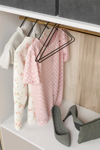 5 Adet Üçgen Dolap İçi Askı Metal Pantolon Askısı Kıyafet Askılığı Elbise Düzenleyici