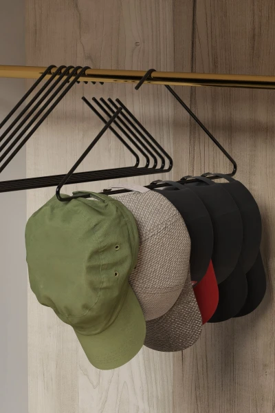 5 Adet Üçgen Dolap İçi Askı Metal Pantolon Askısı Kıyafet Askılığı Elbise Düzenleyici