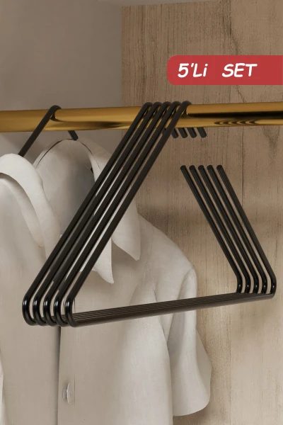 5 Adet Üçgen Dolap İçi Askı Metal Pantolon Askısı Kıyafet Askılığı Elbise Düzenleyici