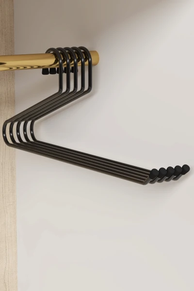 5 Adet Dolap İçi Askı Metal Pantolon Askısı Kıyafet Askılığı Elbise Düzenleyici