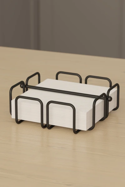 zabata Masaüstü Metal Peçetelik Siyah Ve Modern Peçete Düzenleyici