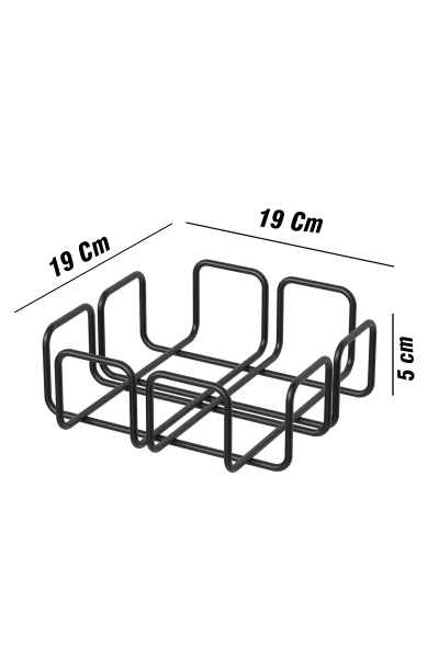 zabata Masaüstü Metal Peçetelik Siyah Ve Modern Peçete Düzenleyici