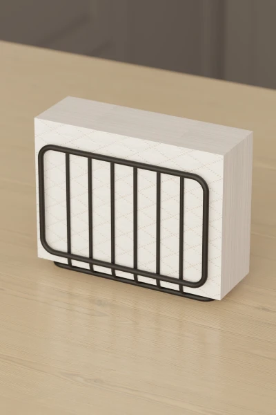 zabata Masaüstü Metal Peçetelik Siyah Ve Modern Peçete Düzenleyici