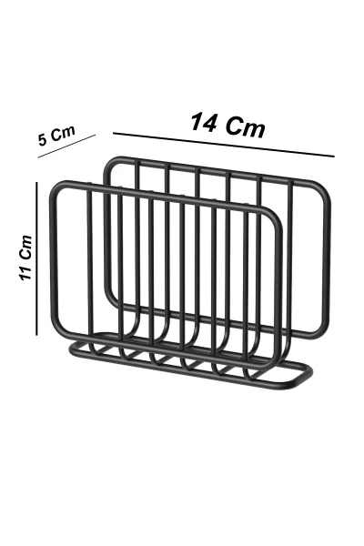 zabata Masaüstü Metal Peçetelik Siyah Ve Modern Peçete Düzenleyici