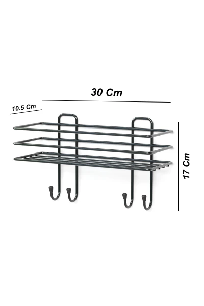 Yapışkanlı Askılı Banyo Rafı Duş Şampuanlık Duvar Düzenleyici Mutfak Tezgah Duvar Organizer