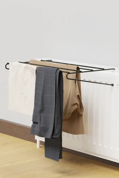 Petek Üstü Çamaşırlık 4 Sıralı Katlanabilir kalorifer Çamaşır Kurutmalık Kıyafet Askısı