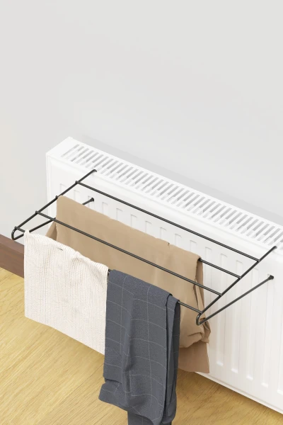 Petek Üstü Çamaşırlık 4 Sıralı Katlanabilir kalorifer Çamaşır Kurutmalık Kıyafet Askısı