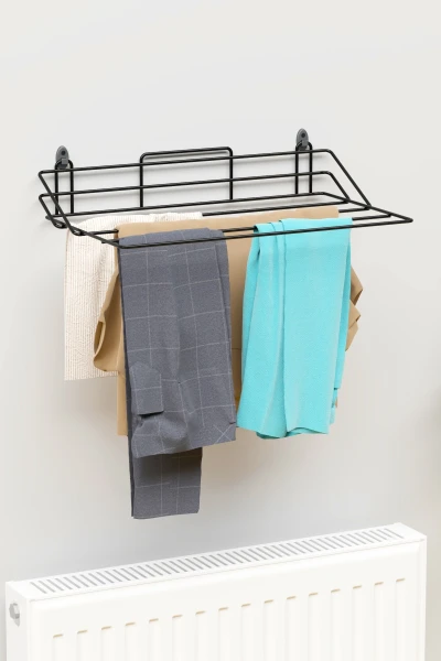 Petek Üstü Çamaşırlık 4 Sıralı Katlanabilir kalorifer Çamaşır Kurutmalık Kapı Arkası Kıyafet Askısı