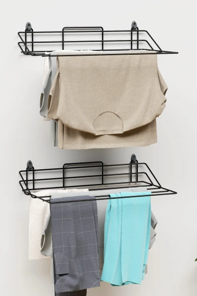 Petek Üstü Çamaşırlık 4 Sıralı Katlanabilir kalorifer Çamaşır Kurutmalık Kapı Arkası Kıyafet Askısı