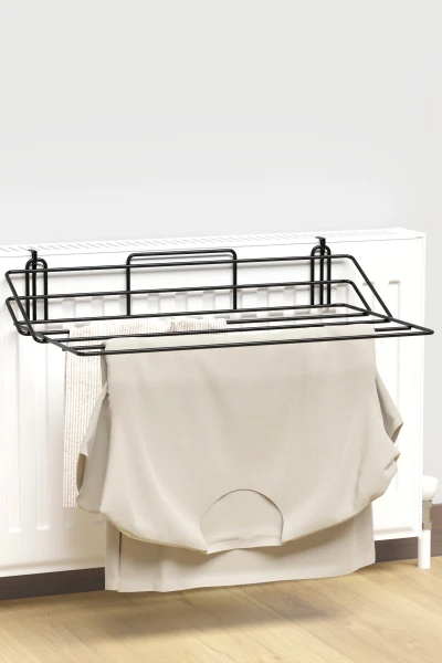 Petek Üstü Çamaşırlık 4 Sıralı Katlanabilir kalorifer Çamaşır Kurutmalık Kapı Arkası Kıyafet Askısı