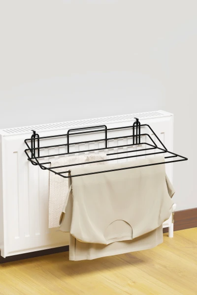 Petek Üstü Çamaşırlık 4 Sıralı Katlanabilir kalorifer Çamaşır Kurutmalık Kapı Arkası Kıyafet Askısı