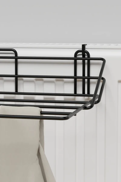 Petek Üstü Çamaşırlık 4 Sıralı Katlanabilir kalorifer Çamaşır Kurutmalık Kapı Arkası Kıyafet Askısı