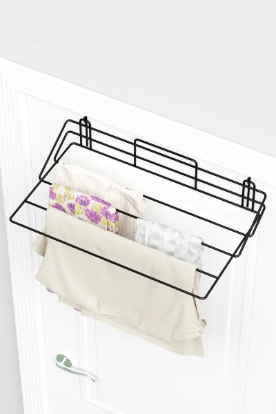 Petek Üstü Çamaşırlık 4 Sıralı Katlanabilir kalorifer Çamaşır Kurutmalık Kapı Arkası Kıyafet Askısı