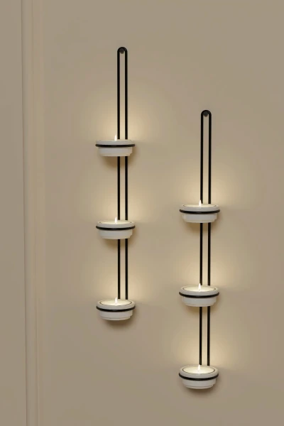 Tealight Şamdan Duvar Şamdanlık Mum Askılı 3 lü Siyah Metal Dekoratif Vidalı