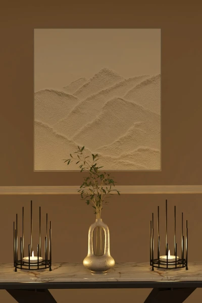 Tealight Seramik Mumluk Şamdanlık Mum Şamdan Metal Siyah Dekoratif Masaüstü Kafes Tasarım