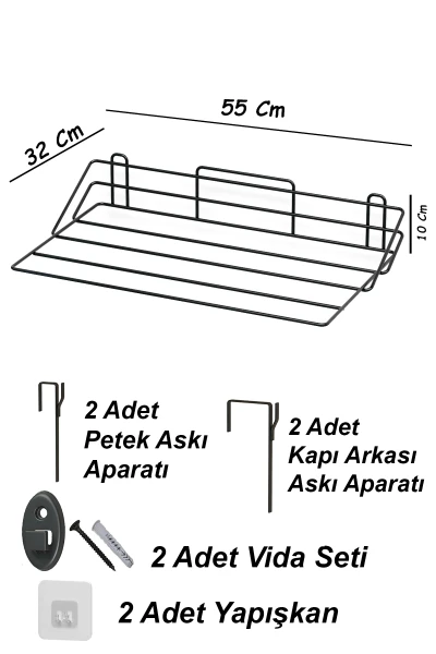 Petek Üstü Çamaşırlık 4 Sıralı Katlanabilir kalorifer Çamaşır Kurutmalık Kapı Arkası Kıyafet Askısı