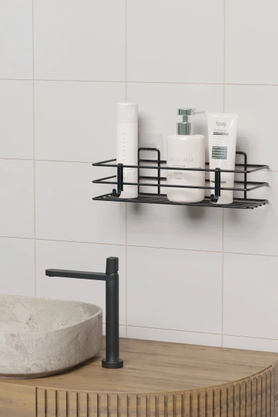 Yapışkanlı Banyo Rafı Duş Şampuanlık Duvar Düzenleyici Organizer