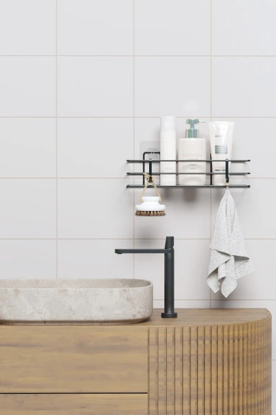 Yapışkanlı Banyo Rafı Duş Şampuanlık Duvar Düzenleyici Organizer