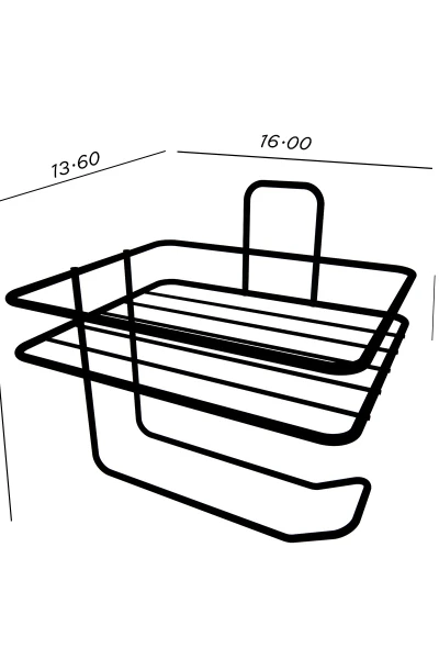 Yapışkanlı Tuvalet Kağıtlığı Tutacağı Askısı Mat Siyah Metal Tuvalet Kağıtlık
