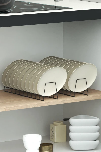 2 Adet Tabaklık Rafı Tabak Kurutmalık Tencere Kapak Düzenleyici Organizer Standı Mutfak Tezgah