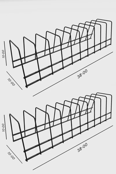 2 Adet Tabaklık Rafı Tabak Kurutmalık Tencere Kapak Düzenleyici Organizer Standı Mutfak Tezgah