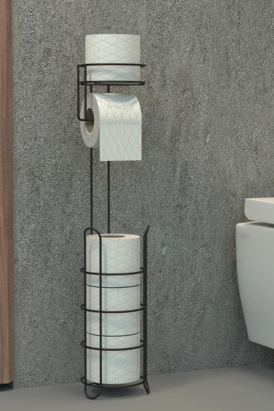 Tuvalet Kağıtlığı Wc Kağıtlık Yedekli Metal Tuvalet Kağıdı Standı Tutacağı Askısı
