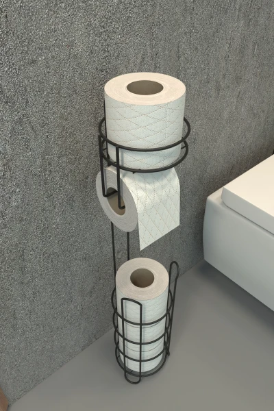 Tuvalet Kağıtlığı Wc Kağıtlık Yedekli Metal Tuvalet Kağıdı Standı Tutacağı Askısı