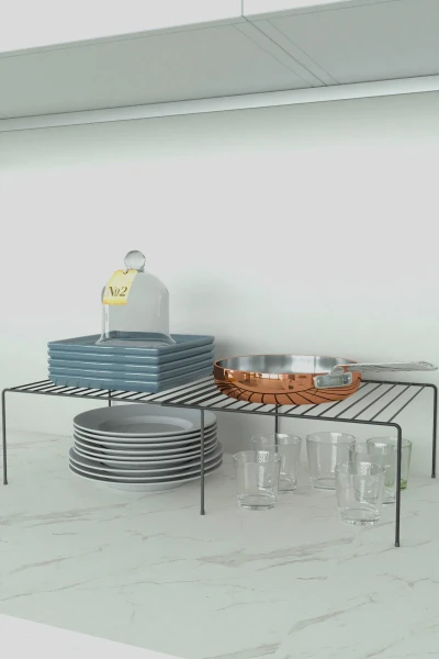 Genişleyebilir Dolap Içi Düzenleyici Organizer Tezgah Banyo Tabak Bardak Mutfak Banyo Düzenleme