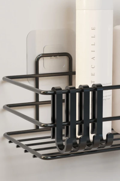 4 Adet Plastik Askı Metal Banyo Mutfak Rafları Için